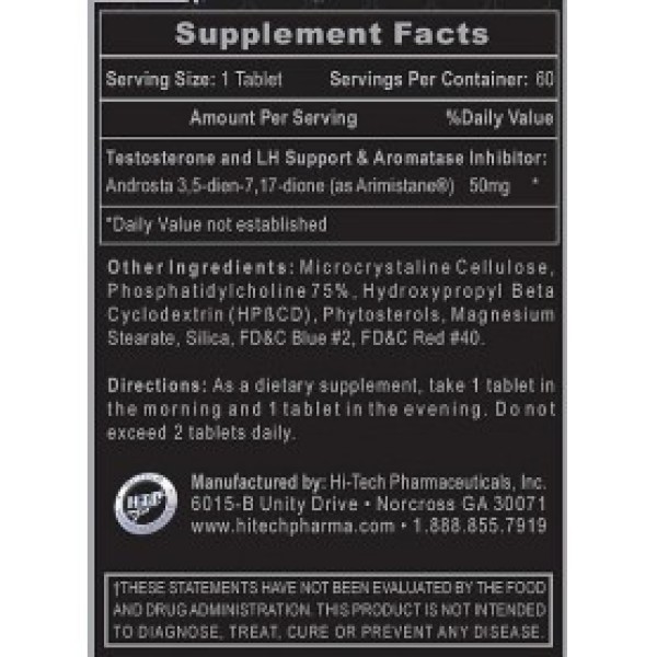 Hi-Tech Pharmaceuticals - Arimistane 60 tabs Hi-Tech Pharmaceuticals
